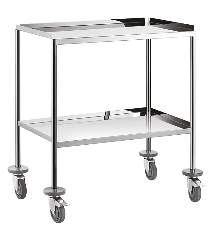 MEDICART 72, instrumentační vozík, 750x450x865 mm, leštěný nerez